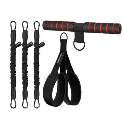Nadgrajen set pedalnega odpora za pomoč pri trebušnjakih in toniranje nog Black