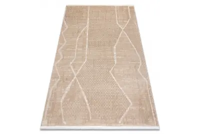 Preproga FROJE 1753 Boho linije – skandinavski slog, teksturirana, moderna bež barva 120x170 cm