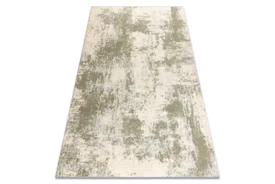 FLUX 461.138.SA990 volnena preproga OSTA - Abstrakcija, strukturna, loft zelena / bež 200x300 cm