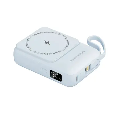 Powerbank, prenosna baterija KRUGER-MATZ 10000mAh, indukcijsko polnjene, modra