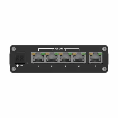 Teltonika stikalo Giga 5-port 4x PoE 60W DIN Mini kovinsko ohišje TSW101