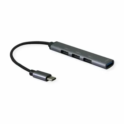 Secomp hub USB 3.0 4xTipA 12cm siv TipC S3017