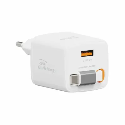 Polnilec SWISSTEN GAN 1XUSB-A 18W+kabel USB-C 30W