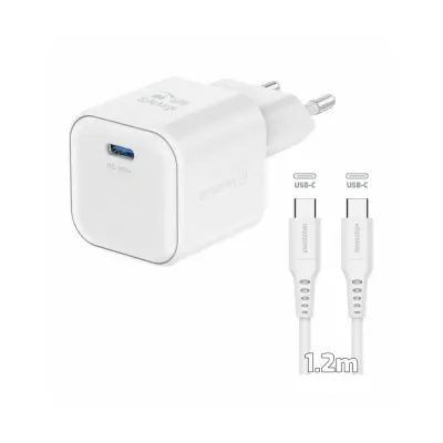 Polnilec SWISSTEN GAN 1xUSB-C PD 35W +C/C kabel