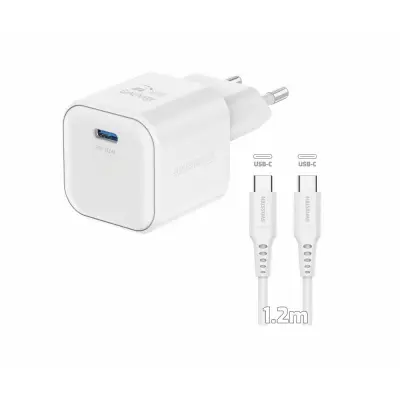 Polnilec SWISSTEN GAN 1XUSB-C PD 20W+C/C kabel