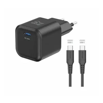 Polnilec SWISSTEN GAN 1XUSB-C PD 20W+C/C kabel
