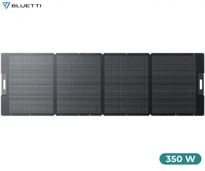 BLUETTI PV350 prenosni solarni panel, 350W moč, polnjenje polnilnih postaj, zložljiva oblika, stojalo, ročaj, UV odpornost, IP67 , ETFE, MC4, črn