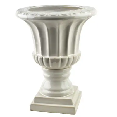 vaza keramika Mondex Evam White 28,5x28,5x37 cm bela 1 kos