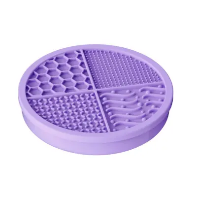 Dvoslojna silikonska posoda za počasno hranjenje s sesalno podlago Purple