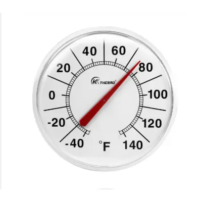 Stenski mehanski termometer Fahrenheit, velik številčnik, brez baterij