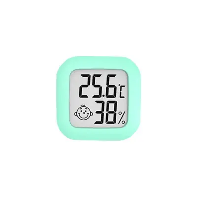 Mini nasmejan termometer in higrometer za notranje prostore Green