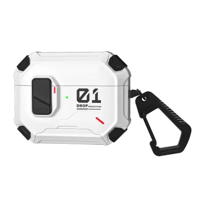 Magnetni PC ovitek z 360° stojalom — Kompatibilen z AirPods Pro 3 White