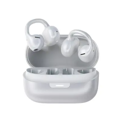 Klipsne Bluetooth slušalke 6.0 z ENC, 11mm titan, 42h baterija White