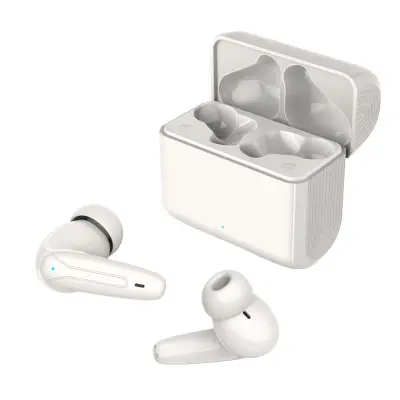TW500 Wireless Bluetooth Earbuds - True Stereo, Noise Reduction, 4h Playtime White