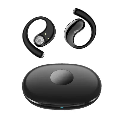 6.0 Open-Ear Dual-Side Stereo Wireless Bluetooth Headset z 4000mAh ohišjem Black
