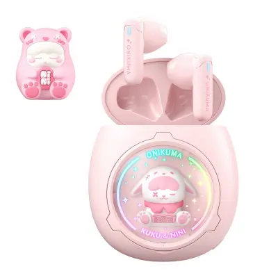 TWS Brezžične Bluetooth slušalke JL6973D, Bluetooth 5.3, 48h Pink