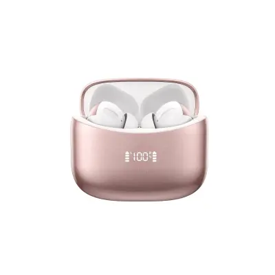 BX15 TWS Brezžične In-Ear Slušalke z ANC, Dolby Atmos in LED zaslonom PinkGold