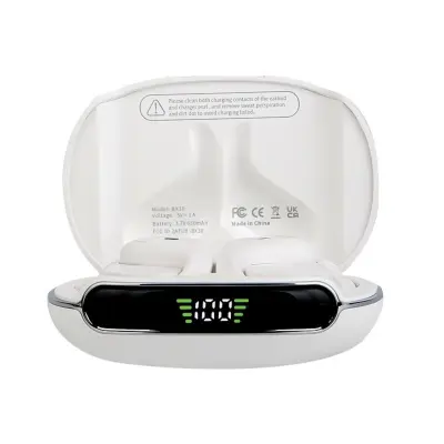 2026 Bluetooth TWS z Ušesnim Trakom in Zmanjšanjem Hrupa, 480mAh White