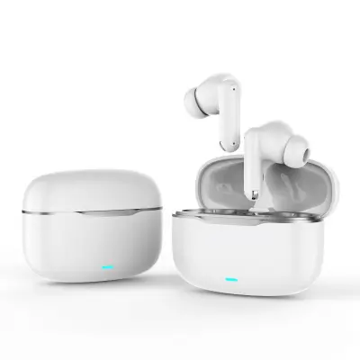 Wireless Bluetooth Earbuds z ANC+ENC in dvojnim mikrofonom, 4-urne predvajanje White