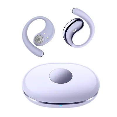 6.0 Open-Ear Dual-Side Stereo Wireless Bluetooth Headset z 4000mAh ohišjem Purple