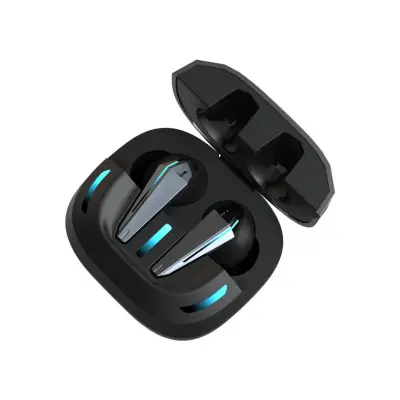 Mecha-stilske Bluetooth igralne slušalke 650MAH, nizka zakasnitev Black