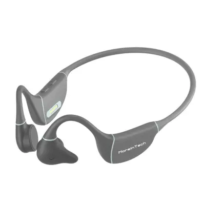 Slušalke Seahorse serije s kostno prevodnostjo Bluetooth z vgrajenim MP3-jem, iz silikona in titanove zlitine, Bluetooth 5.4, IPX5 Gray