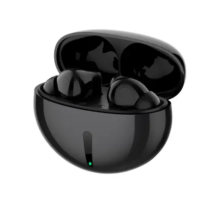 TWS Bluetooth slušalke z enomikrofonskim ANC in kovinskim ohišjem Black