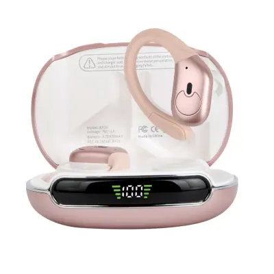 2026 Bluetooth TWS z Ušesnim Trakom in Zmanjšanjem Hrupa, 480mAh Pink