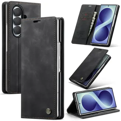 Odprta emb - Ovitek za telefon Samsung Z Fold 8 Ultra,zložljivo stojalo za telefon,ohišje za sponko,proti kraji krtača,zamrznjeno za telefon retro