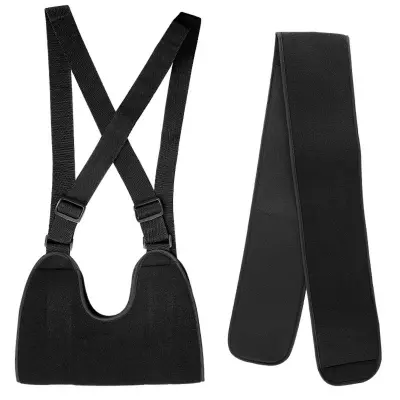 Opornica za podlaht, nastavljiv Velcro trak z zaponko, črna  XS