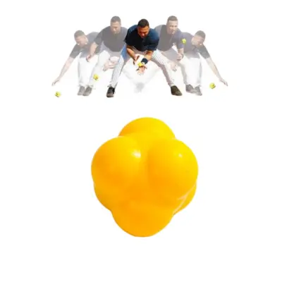 Šesterokotna reaktivna žoga za agilnost in koordinacijo, silikon Yellow