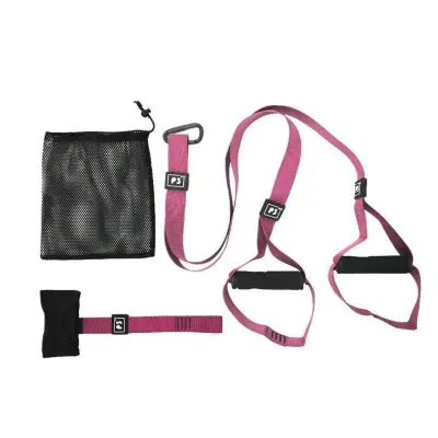 P3-2 Sport: Nastavljiv večfunkcijski trak za vadbo z elastično vrvjo Black + pink