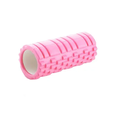 EVA mrežasti valj za jogo – trdo jedro EVA+PVC, nosilnost 200kg Pink