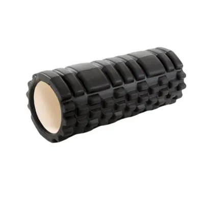 EVA mrežasti valj za jogo – trdo jedro EVA+PVC, nosilnost 200kg Black