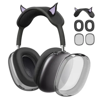 Komplet silikonsko-TPU zaščitnih prevlek za AirPods Max 3-delni Black