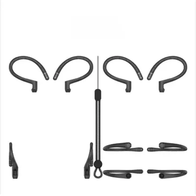 Univerzalni silikonski ušesni kavlji za Apple AirPods Pro 1/2/3/4 Black