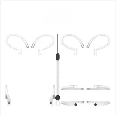 Univerzalni silikonski ušesni kavlji za Apple AirPods Pro 1/2/3/4 White