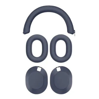 Silikonski 3-delni zaščitni komplet za slušalke, primeren za Sony WH-1000XM6 DarkBlue