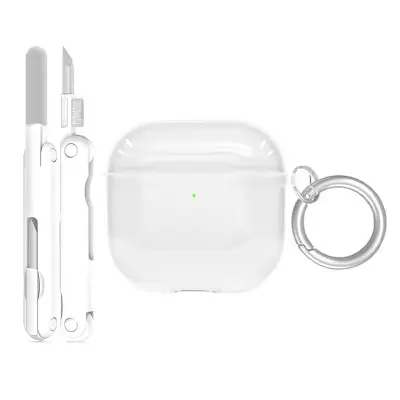 Dvoslojni zaščitni ovitek za Apple AirPods Pro 2, prozoren TPU