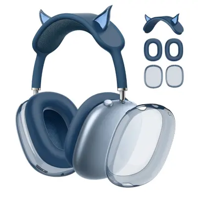 Komplet silikonsko-TPU zaščitnih prevlek za AirPods Max 3-delni Blue
