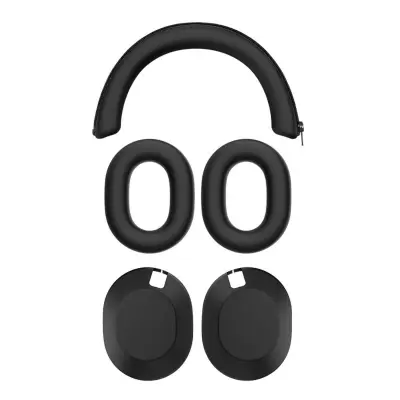 Silikonski 3-delni zaščitni komplet za slušalke, primeren za Sony WH-1000XM6 Black