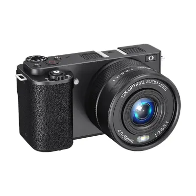 Digitalni fotoaparat 12X optični zoom – 4K video, 64MP, zaslon 270° Black