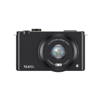 Brezrcalni fotoaparat 12X optični zoom, 4K video in 72MP, dvojni zaslon Black