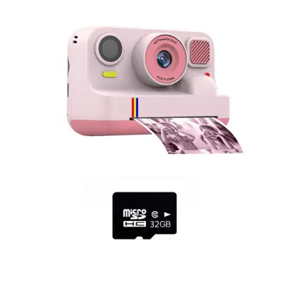 K12Pro Instant barvni fotoaparat s tiskalnikom Bluetooth Pink