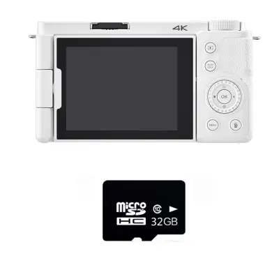 Digitalni fotoaparat W11 12x zoom, 4K video, 64MP, 270° zaslon White