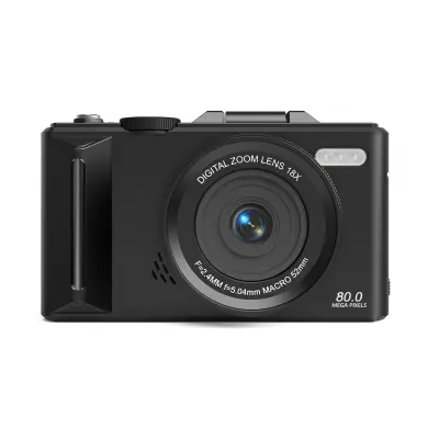 W300 Retro brezzrcalni fotoaparat z 180° zaslonom, 27,5MP Black