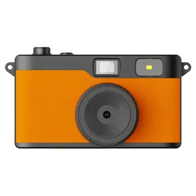Retro digitalni fotoaparat 13MP z 32G kartico, iskalo in bliskavico Orange