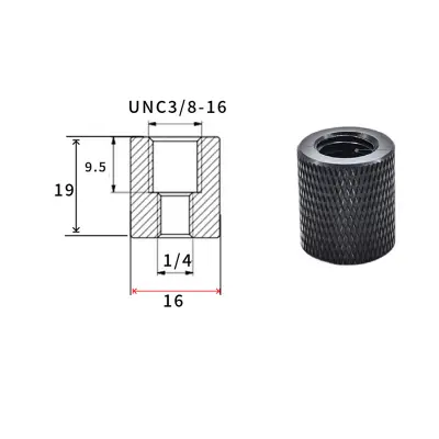 5-paketni 1/4-palčni adapter z ženskim na zunanjim navojem M8 za stojala in dodatke za fotoaparat   3/8-16