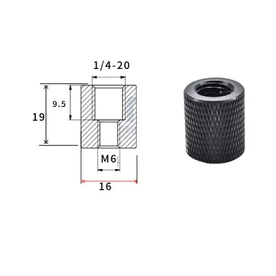 5-paketni 1/4-palčni adapter z ženskim na zunanjim navojem M8 za stojala in dodatke za fotoaparat   M6