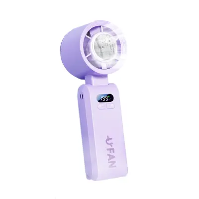Prenosen ventilator 4000mAh, zložljiv 3-v-1, brezkrtačen Purple